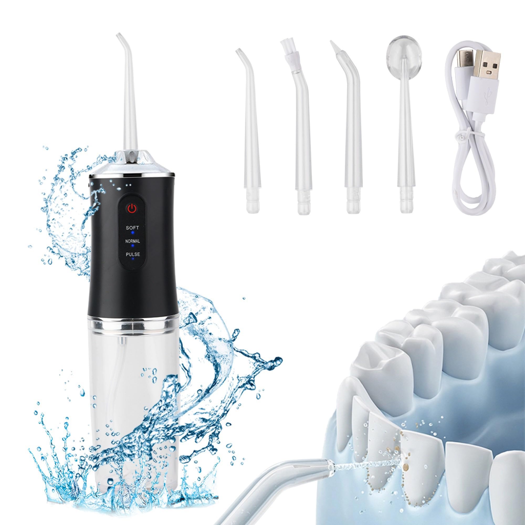 Water Flosser Cordless - Irrigador bucal portátil, hilo Dental de