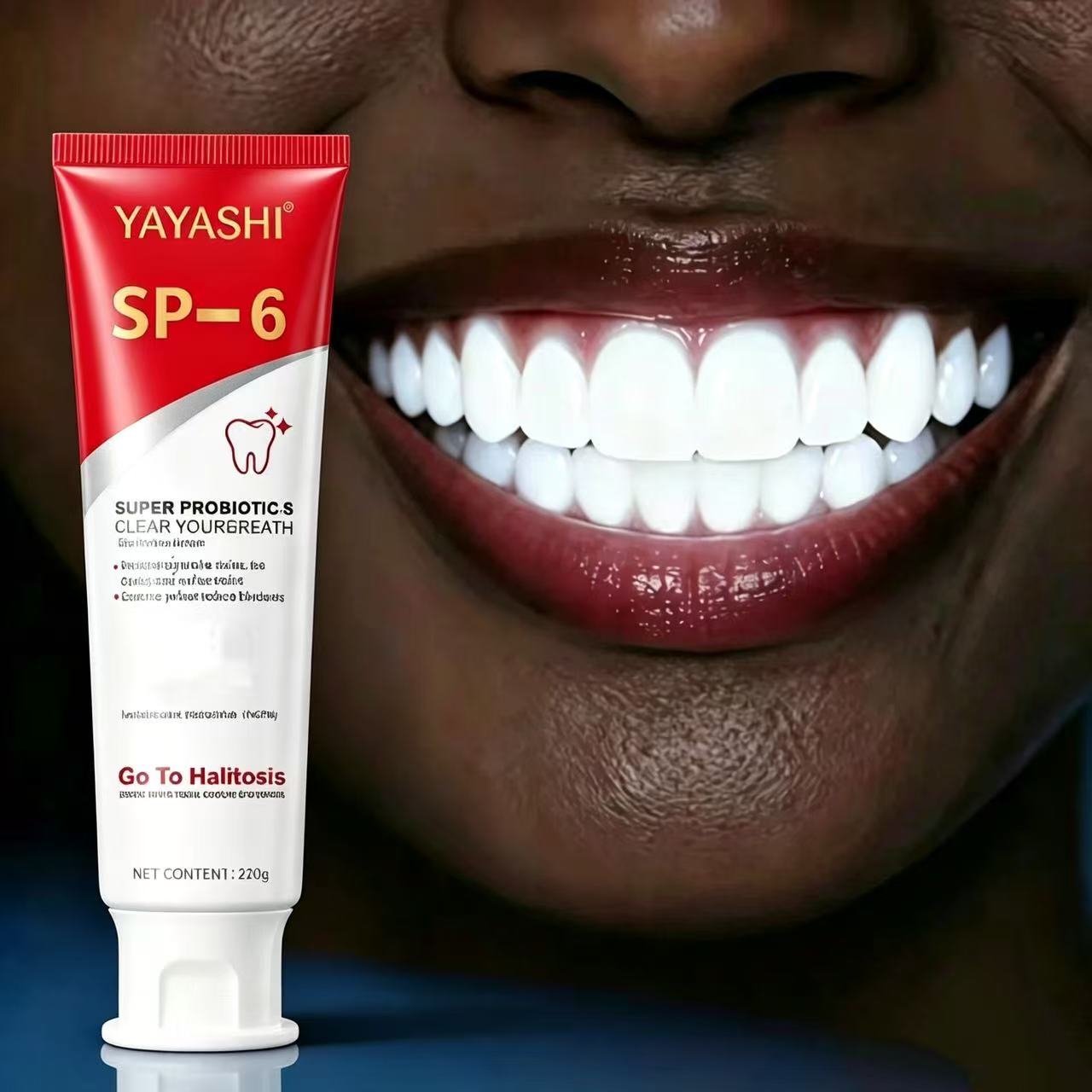 Teeth Whitening Charcoal Powder - Pasta Dental Probiótica Sp-6, Blanqueadora, con