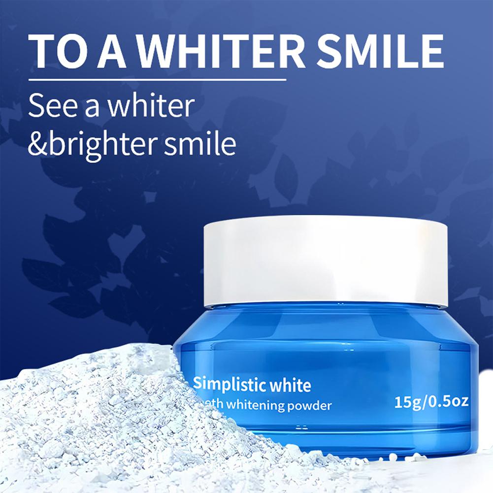 Teeth Whitening Clinic - Polvo Blanqueador Dental Simple, Elimina Manchas,