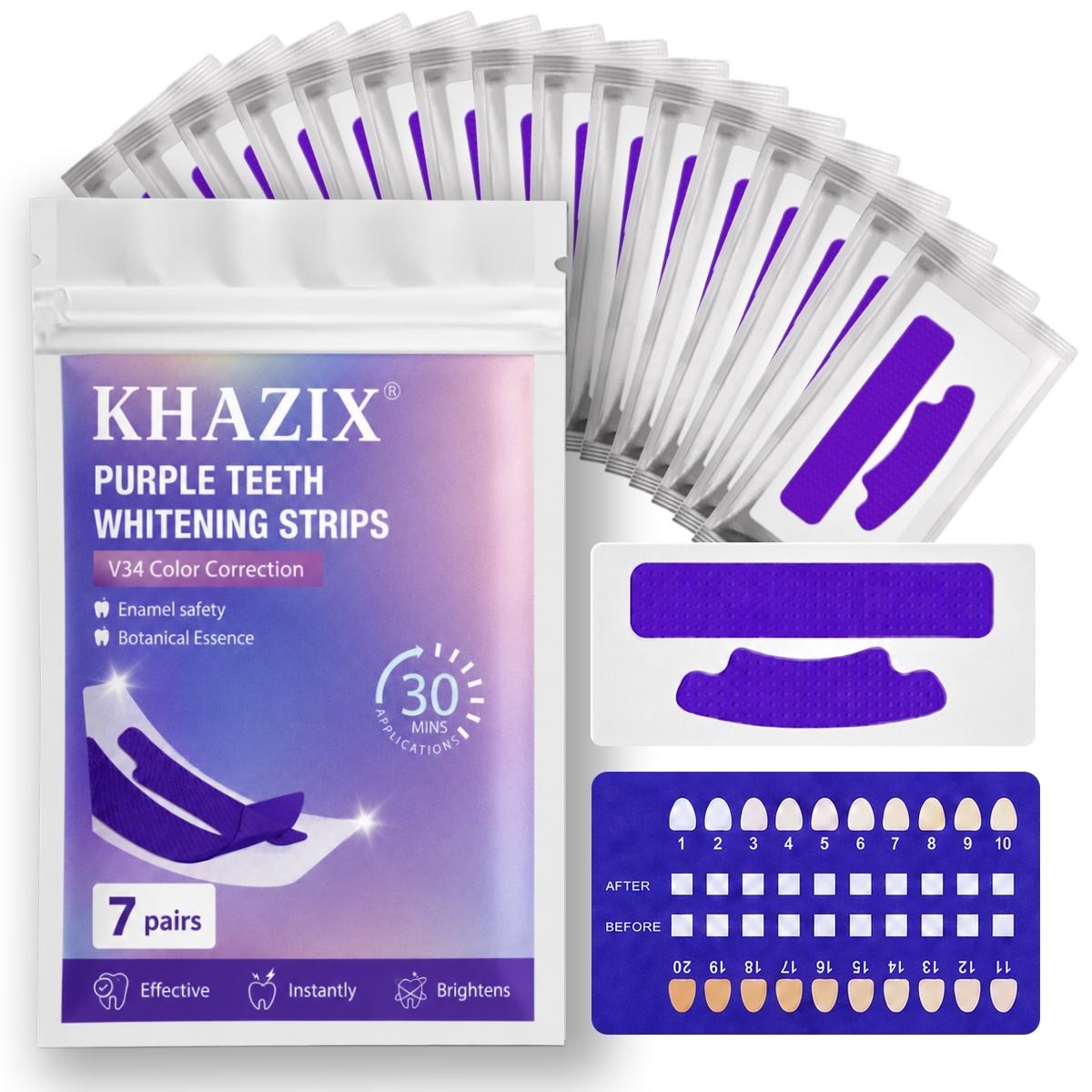 Teeth Whitening Strips Crest - 1/7 pares de tiras blanqueadoras de