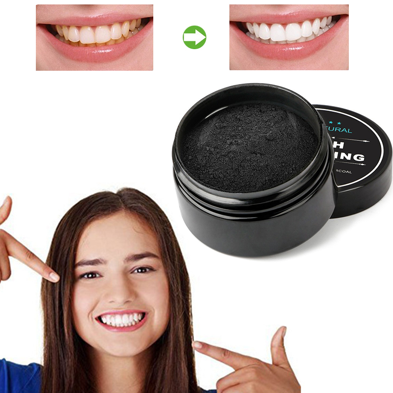 Teeth Whitening Charcoal Powder - Polvo blanqueador de dientes, pasta de