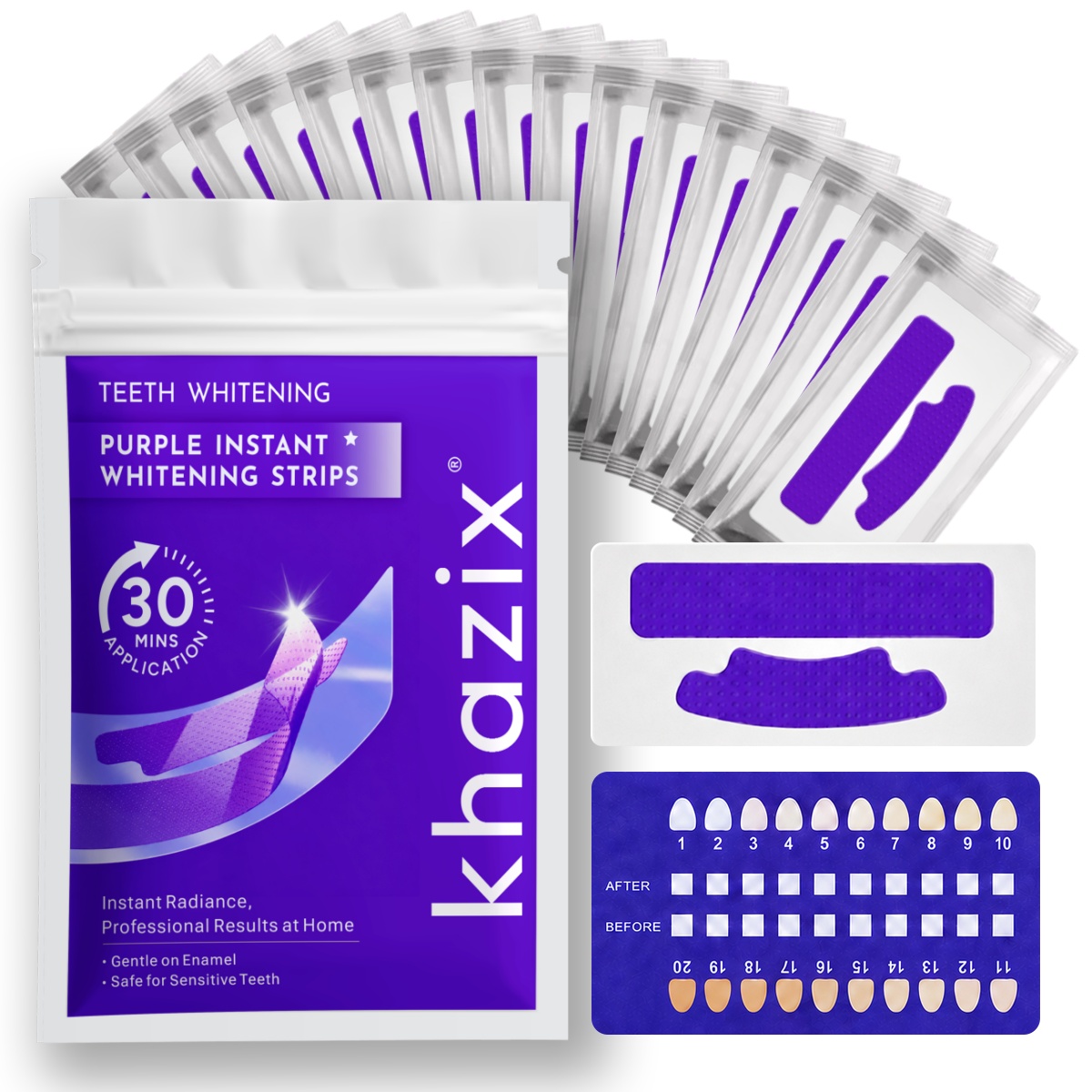Teeth Whitening Strips Crest - 1/7 pares de tiras blanqueadoras de