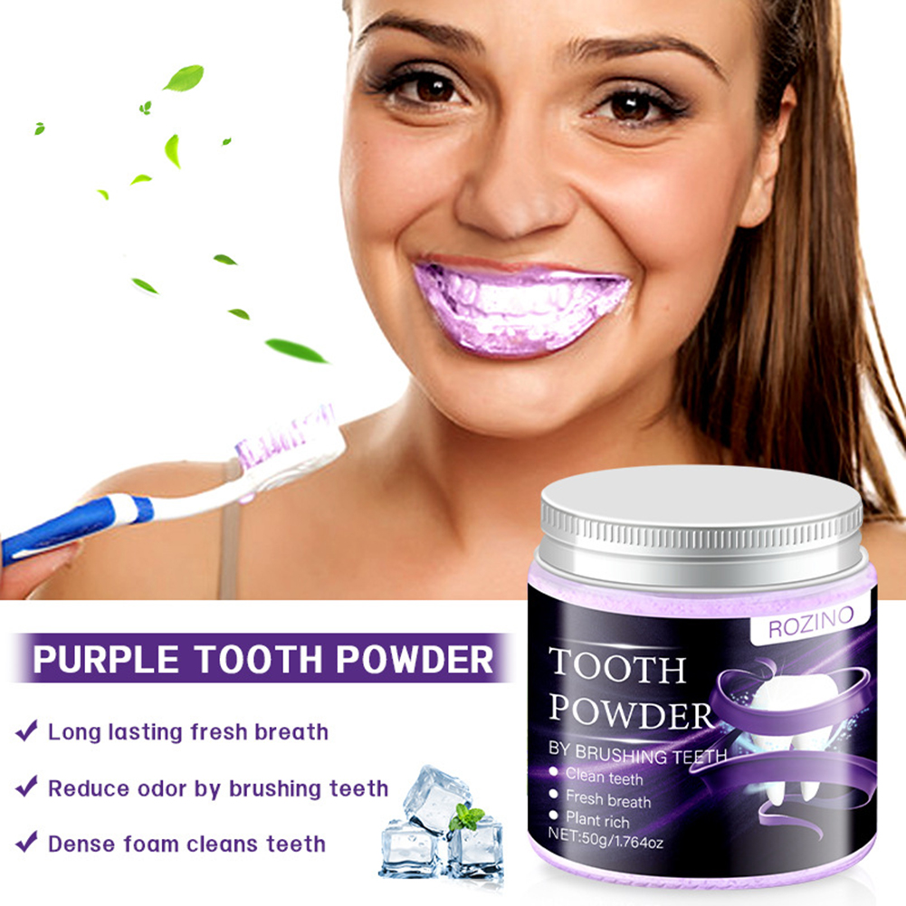 Teeth Whitening For Photos - Polvo Dental Blanco Púrpura que Elimina
