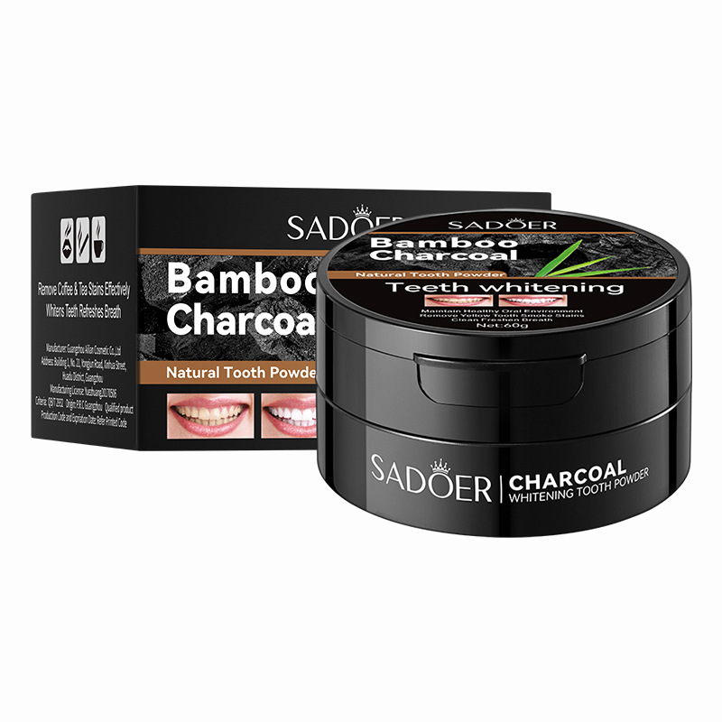 Polvo para blanquear los dient - Teeth Whitening Charcoal Powder reseña y precio