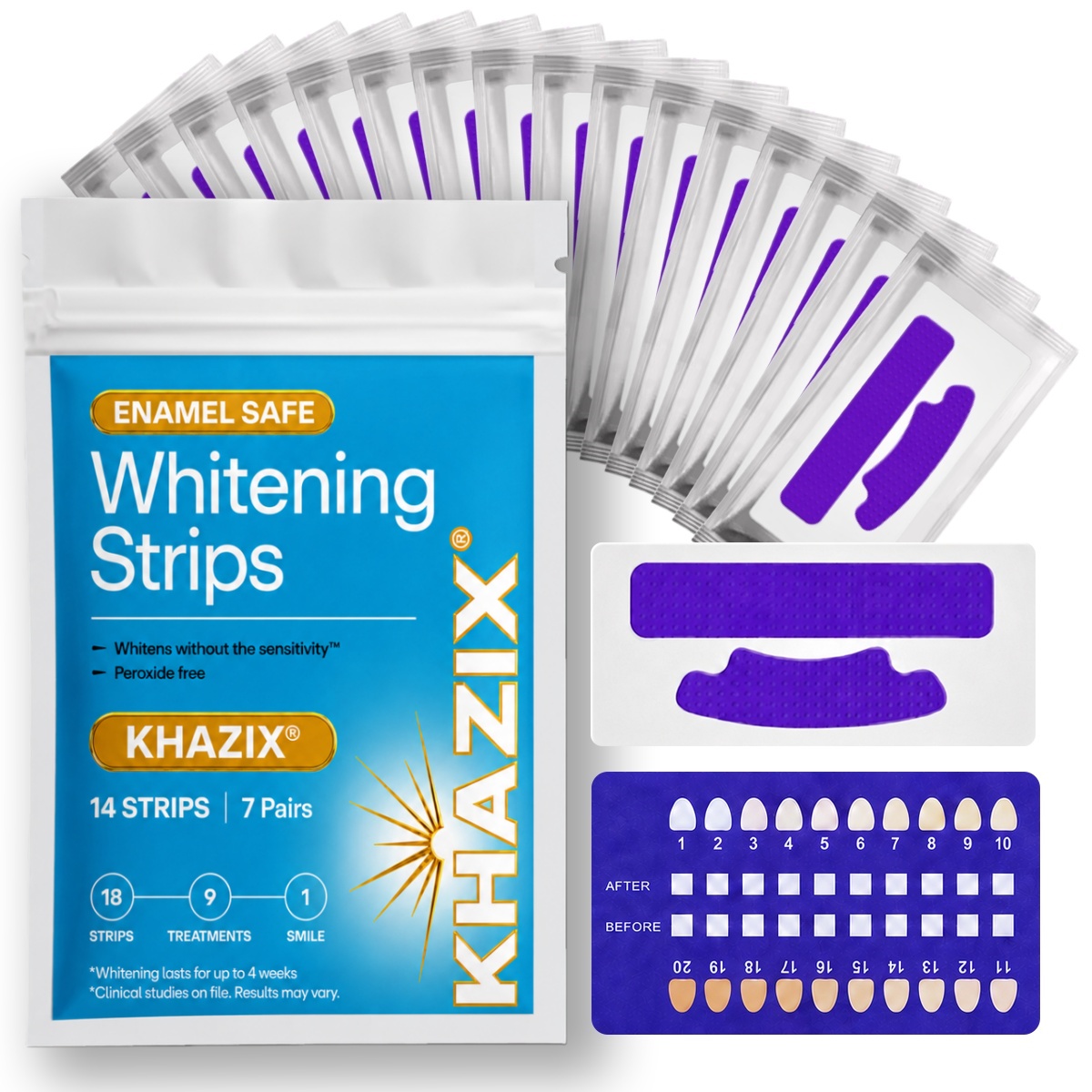 7 pares de tiras blanqueadoras - Teeth Whitening Strips Crest reseña y precio
