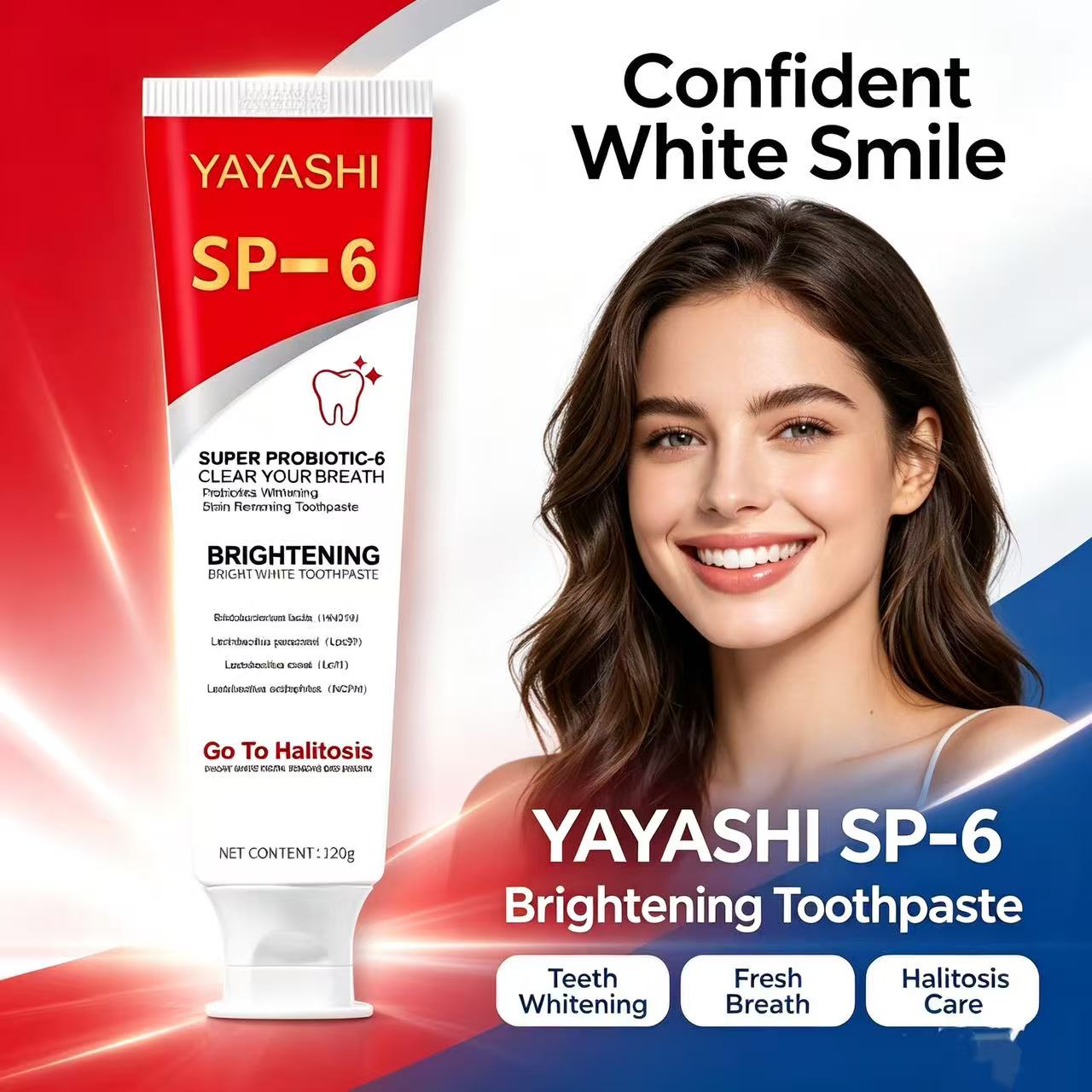 Pasta Dental Probiótica Sp-6,  - Teeth Whitening Charcoal Powder reseña y precio