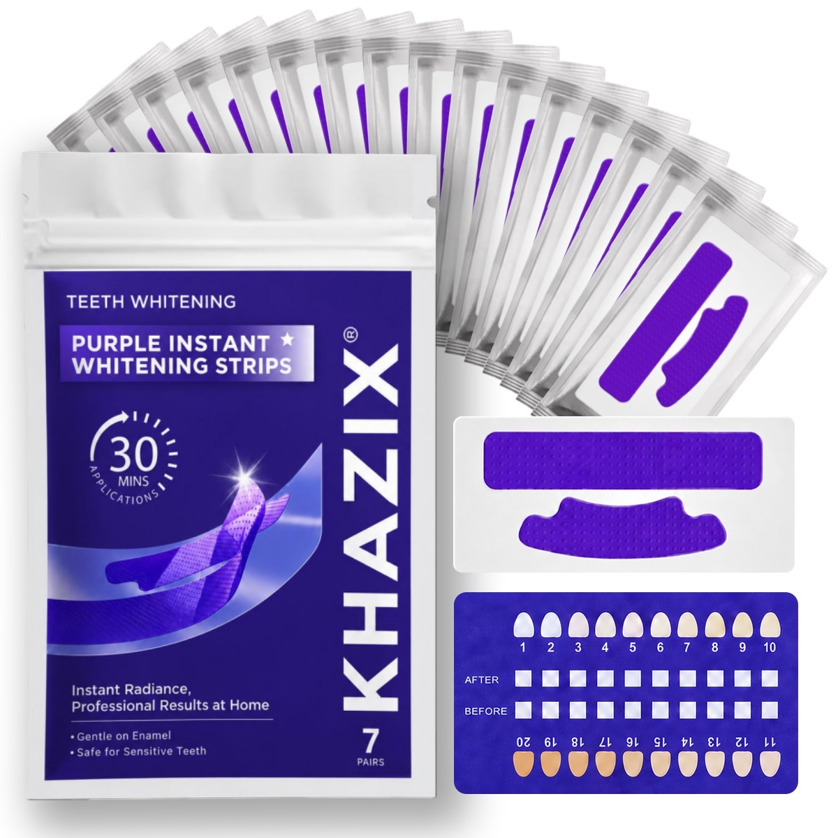 1/7 Pares de Tiras Blanqueador - Teeth Whitening Strips Crest reseña y precio