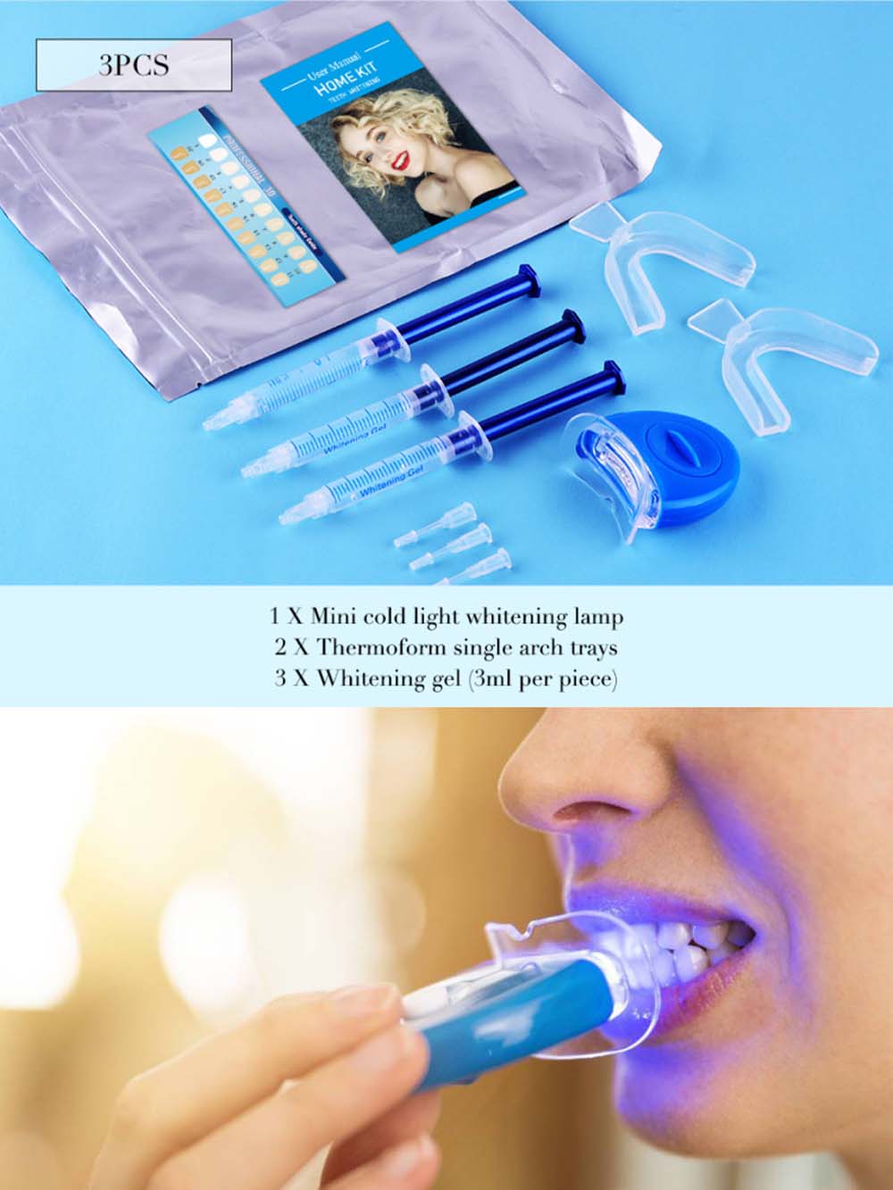 Kit de Gel blanqueador de dien - Teeth Whitening Gels reseña y precio