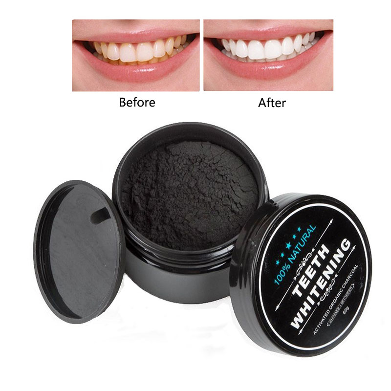 Polvo blanqueador de dientes,  - Teeth Whitening Charcoal Powder reseña y precio